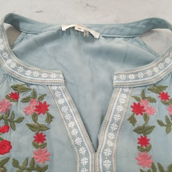 BOHO chic vintage look EMBROIDERED sleeveless top, size Medium - Picture 13 of 16